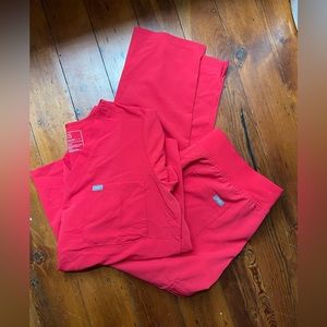 Figs Scrub Set - Red